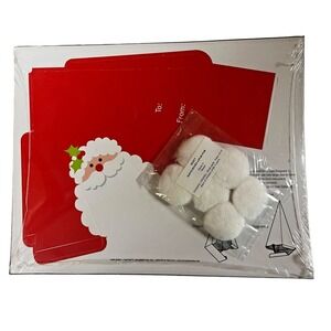Current Santa Treat‎ Boxes w/ Pom Poms Christmas Holiday Craft DIY Party New